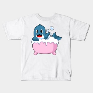 Dolphin Bathe Bathtub Kids T-Shirt